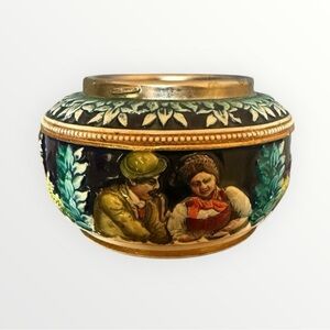 ALBERT JACOB THEWALT Vintage Western Germany Stein Ashtray 3.5"x6" Porcelain